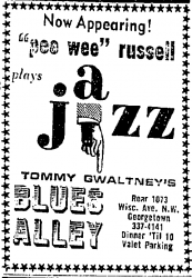 Pee Wee Russell at Blues Alley