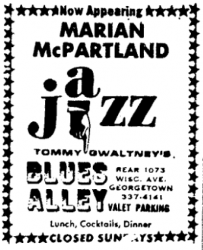 Marian McPartland at Blues Alley