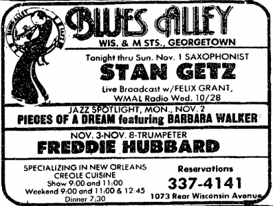 Stan Getz at Blues Alley