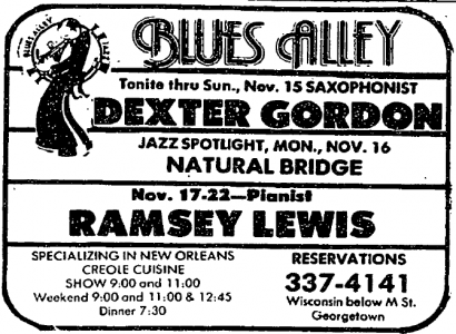 Dexter Gordon at Blues Alley