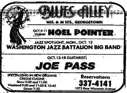 Noel Pointer at Blues Alley