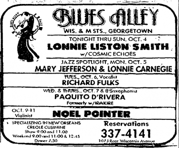 Lonnie Liston Smith at Blues Alley