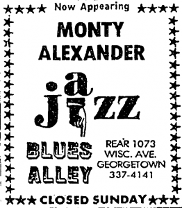 Monty Alexander at Blues Alley