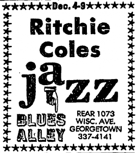 Richie Cole at Blues Alley