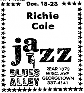 Richie Cole at Blues Alley