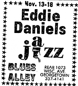 Eddie Daniels at Blues Alley