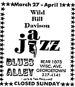 Wild Bill Davison at Blues Alley