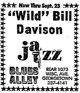 Wild Bill Davison at Blues Alley