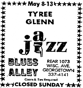 Tyree Glenn at Blues Alley