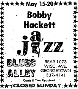 Bobby Hackett at Blues Alley