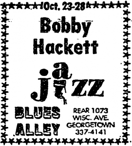 Bobby Hackett at Blues Alley