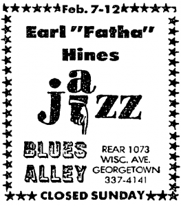 Earl Hines at Blues Alley