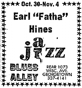 Earl Hines at Blues Alley