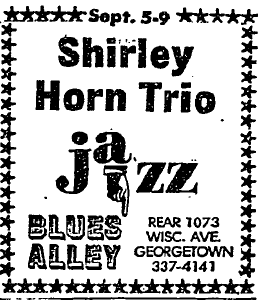 Shirley Horn at Blues Alley