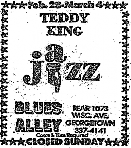 Teddy King at Blues Alley