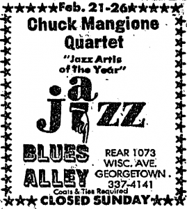 Chuck Mangione at Blues Alley