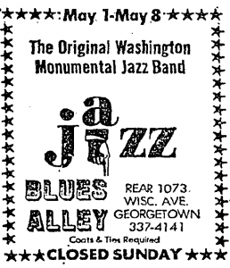 Original Washington Monumental Jazz Band at Blues Alley