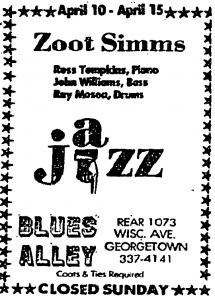 Zoot Sims at Blues Alley