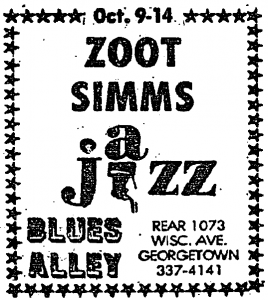 Zoot Sims at Blues Alley