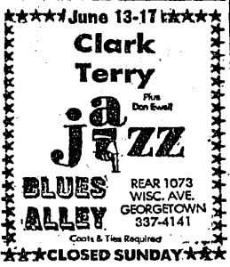 Clark Terry at Blues Alley