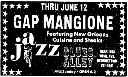 Gap Mangione at Blues Alley
