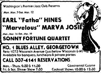Earl Hines at Blues Alley