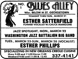 Esther Satterfield at Blues Alley