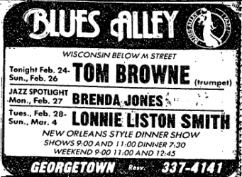 Tom Browne at Blues Alley