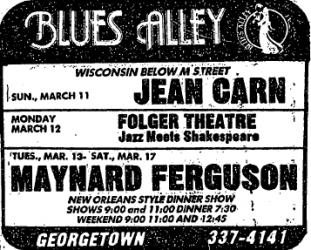 Jean Carn at Blues Alley