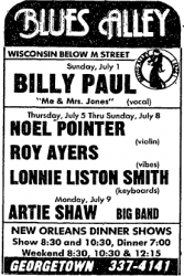 Billy Paul at Blues Alley