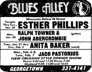 Esther Phillips at Blues Alley