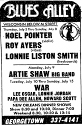 Noel Pointer, Roy Ayers, Lonnie Liston Smith at Blues Alley