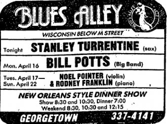 Stanley Turrentine at Blues Alley