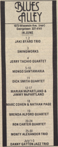 June 1979 at Blues Alley