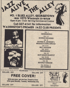 October 1979 at Blues Alley