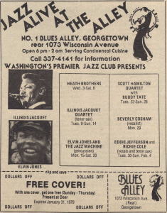 January 1979 at Blues Alley