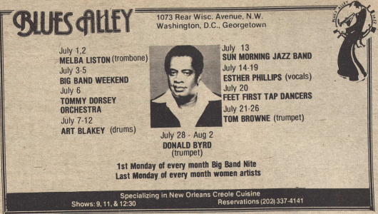 July 1981 at Blues Alley
