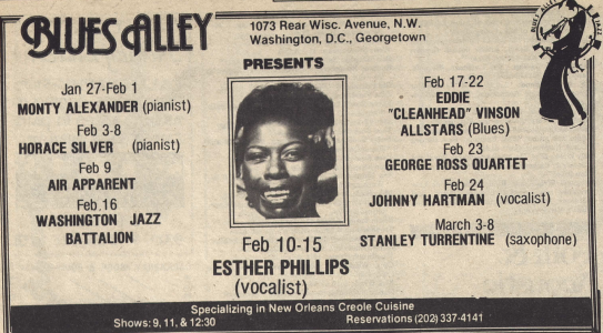February 1981 at Blues Alley