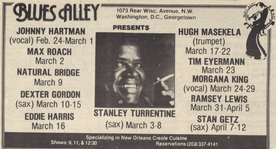 March 1981 at Blues Alley