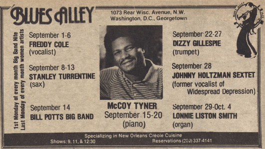 September 1981 at Blues Alley