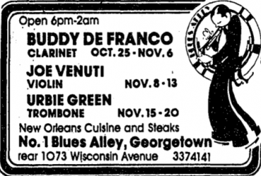 Buddy DeFranco at Blues Alley