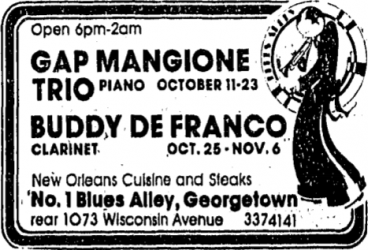 Gap Mangione at Blues Alley