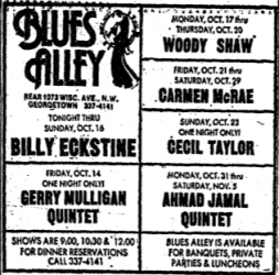 Billy Eckstine at Blues Alley