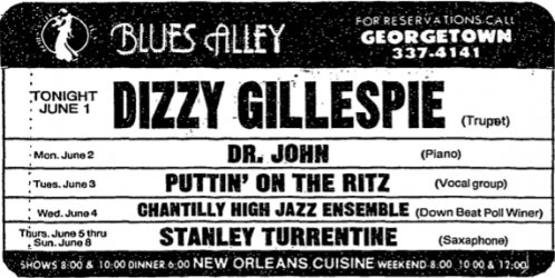 Dizzy Gillespie at Blues Alley