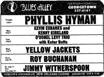 Phyllis Hyman at Blues Alley