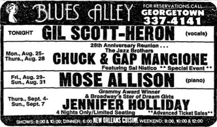 Gil Scott-Heron at Blues Alley