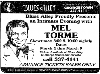 Mel Torme at Blues Alley