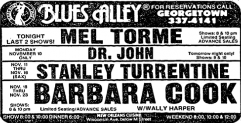 Mel Torme at Blues Alley
