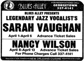 Sarah Vaughan at Blues Alley
