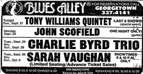 Tony Williams at Blues Alley